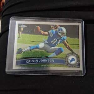 Topps Chrome Calvin Johnson Trading Card - Blue and White
